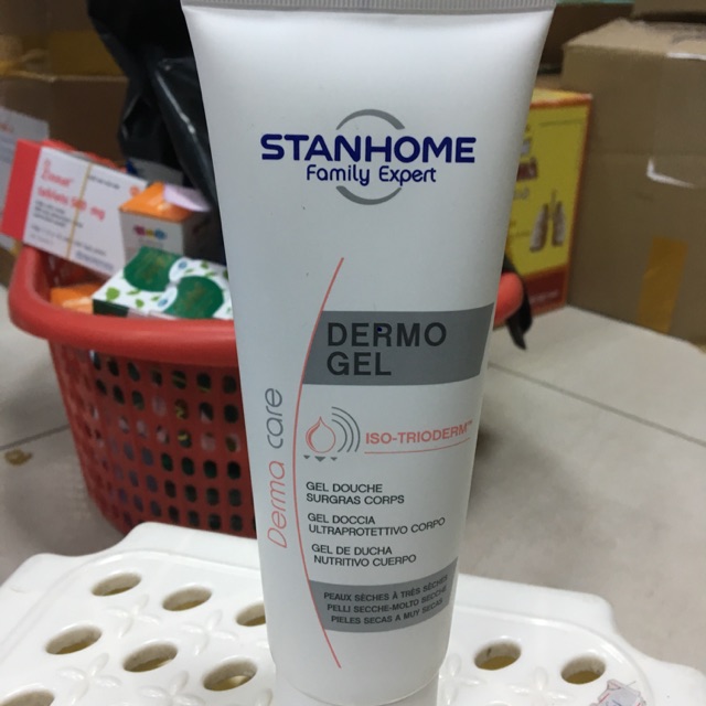 Sữa tắm không xà phòng cho da khô và nhạy cảm Stanhome dermo gel 250ml3