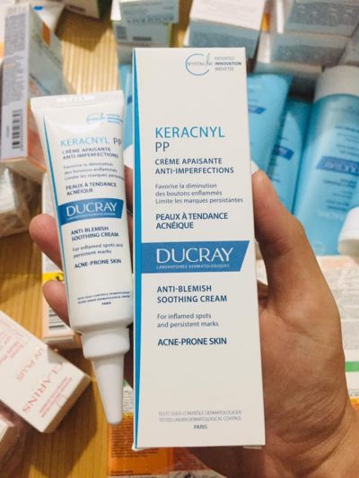 kem ngừa mụn, giảm thâm, giảm viêm Ducray Keracnyl PP Anti-blemish Soothing Cream