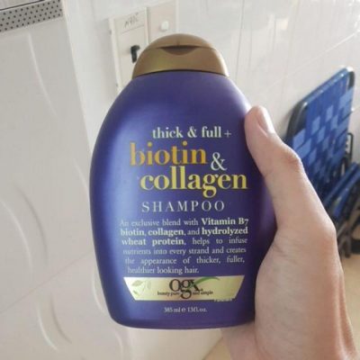 Bộ dầu gội - xả kích thích mọc tóc Biotin & Collagen OGX