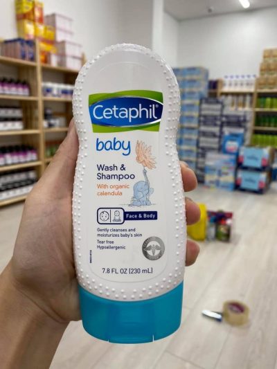 Sữa tắm gội toàn thân cho bé, trẻ sơ sinh. Cetaphil Baby Wash and Shampoo 230ml