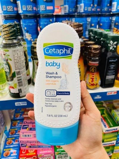 Sữa tắm gội toàn thân cho bé, trẻ sơ sinh. Cetaphil Baby Wash and Shampoo 230ml