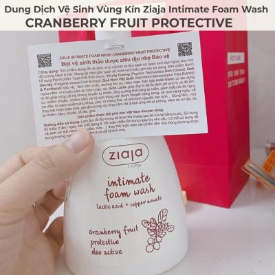 Dung Dịch Vệ Sinh Vùng Kín Ziaja Intimate Foam Wash CRANBERRY FRUIT PROTECTIVE 250ml-3
