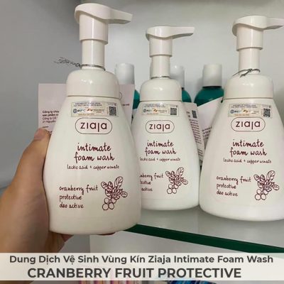 Dung Dịch Vệ Sinh Vùng Kín Ziaja Intimate Foam Wash CRANBERRY FRUIT PROTECTIVE 250ml-4