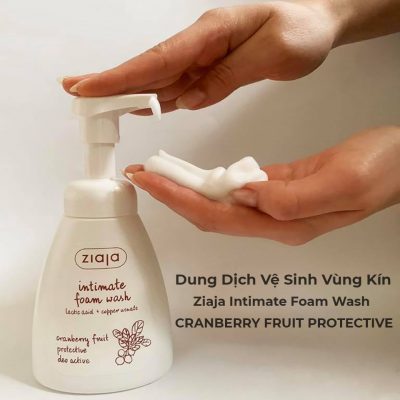 Dung Dịch Vệ Sinh Vùng Kín Ziaja Intimate Foam Wash CRANBERRY FRUIT PROTECTIVE 250ml-8
