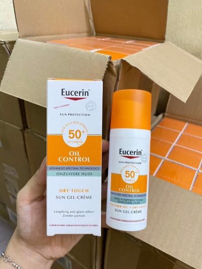 Kem Chống Nắng Kiểm Soát Nhờn Cho Da Dầu Mụn Eucerin Sun Gel Creme Oil Control Dry Touch SPF50 50 ml