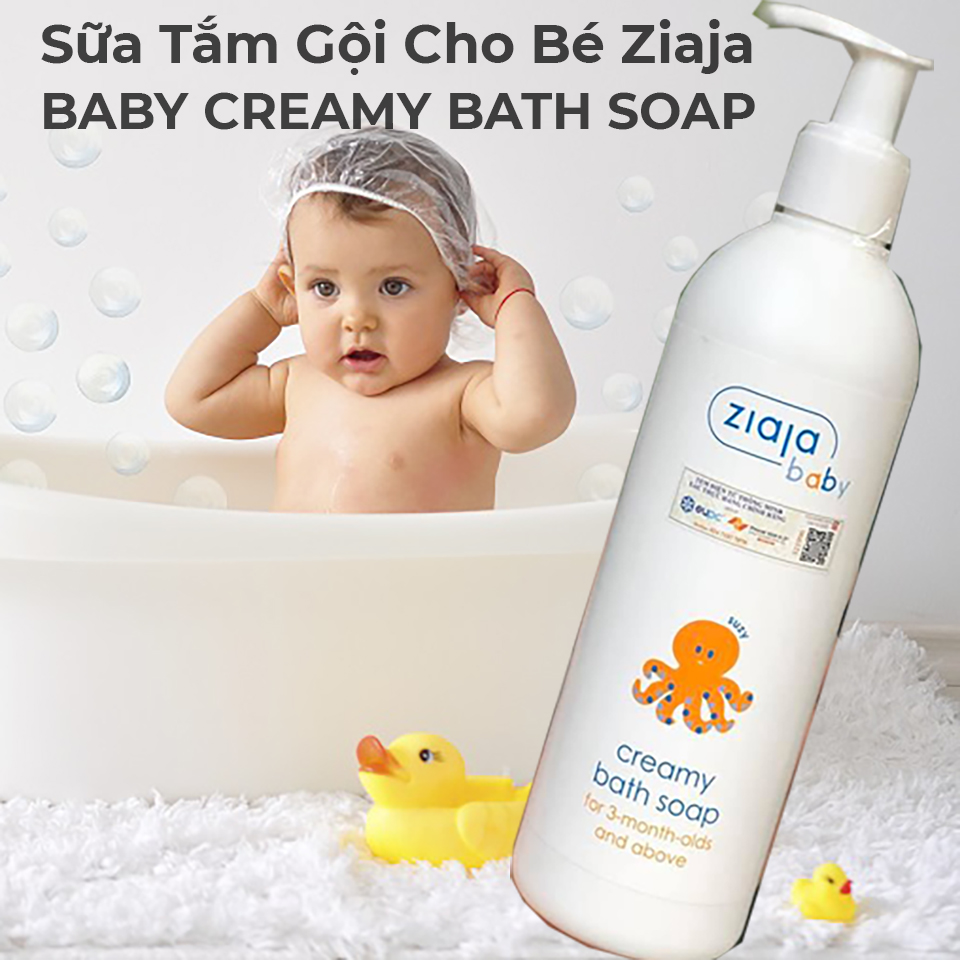 Sữa Tắm Gội Cho Bé 2in1 Ziaja BABY CREAMY BATH SOAP 300ml-3