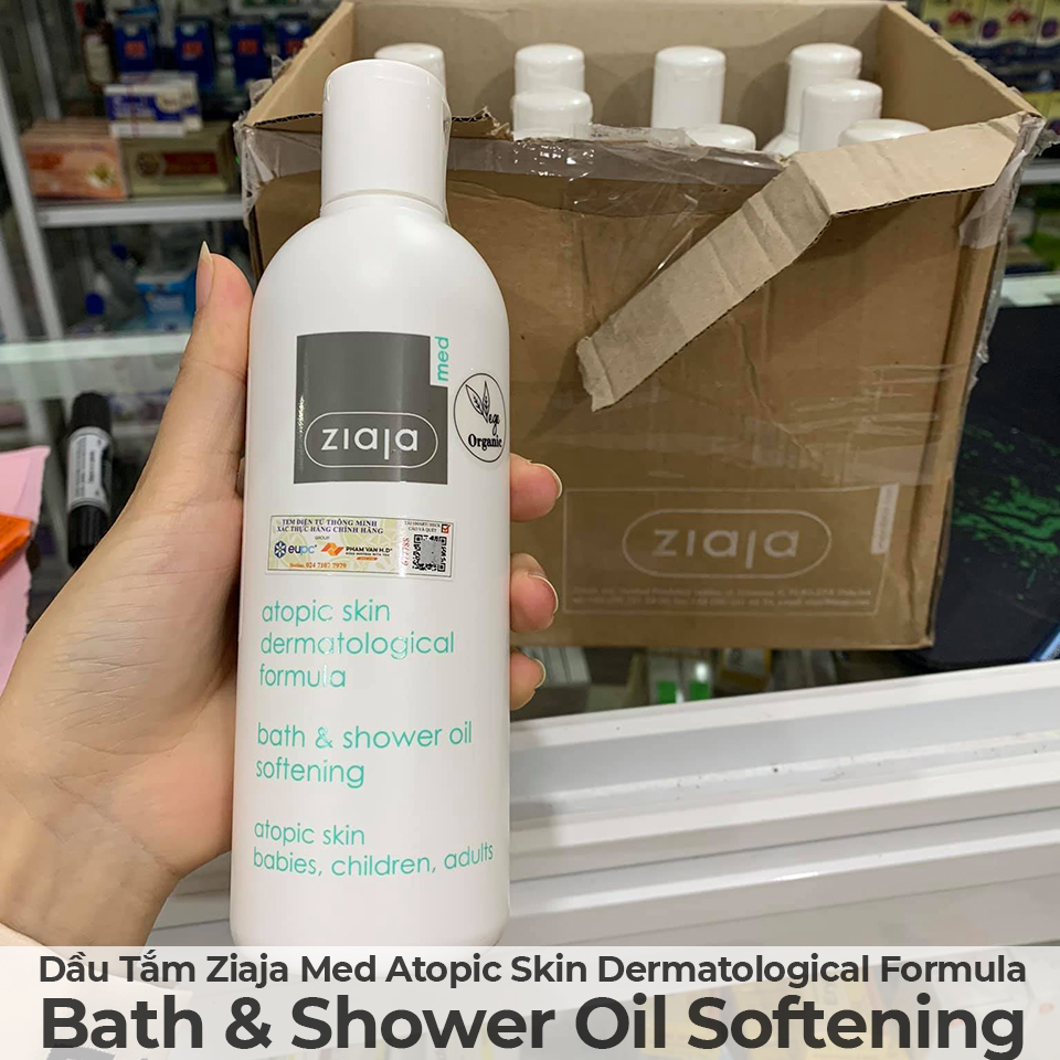 Dầu Tắm Mềm Mịn Da Ziaja Med Atopic Skin Dermatological Formula Bath & Shower Oil Softening-8