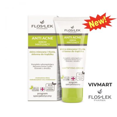 Kem Dưỡng kiểm soát dầu và điều tiết nhờn Floslek Anti Acne Mattifying Cream 50ml-1