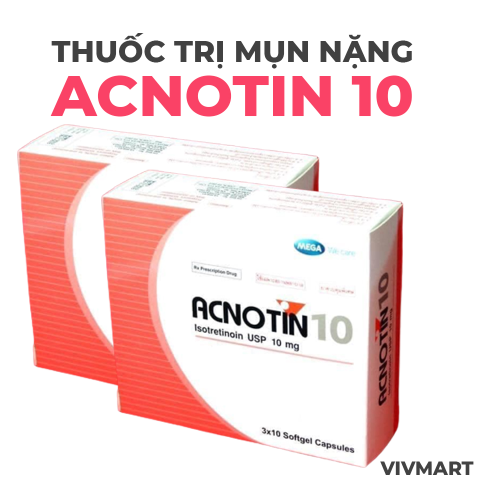 Thuốc trị mụn trứng cá nặng acnotin 10-2