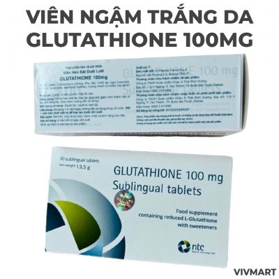 Viên Ngậm Trắng Da Glutathione 100mg-2