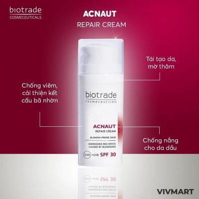 Kem Tái Tạo Ngăn Ngừa Sẹo Biotrade Acnaut Repair Cream 30ml-4