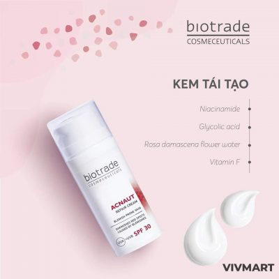 Kem Tái Tạo Ngăn Ngừa Sẹo Biotrade Acnaut Repair Cream 30ml-5