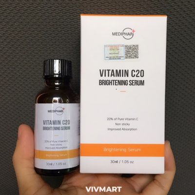 Serum Trắng Da Mờ Thâm Vitamin C20 Brightening Serum Mediphar 30ml-3