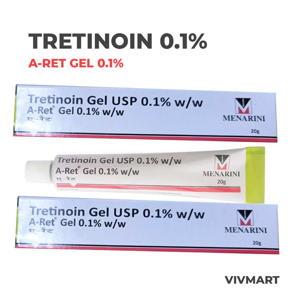 Tretinoin Gel USP Aret 0.01 Điều Trị Mụn Chống Lão Hóa Da-1