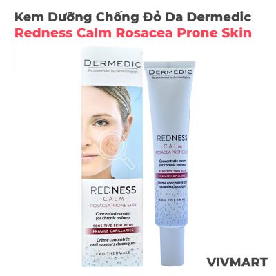 Kem Dưỡng Chống Đỏ Da Dermedic Redness Calm Rosacea Prone Skin Concentrate Cream For Chronic Redness 40ml-1